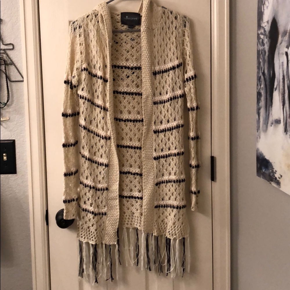 Delicate striped cardigan